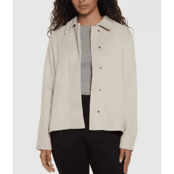 Banana Republic Ladies Snap Front Jacket Collar Cream Medium