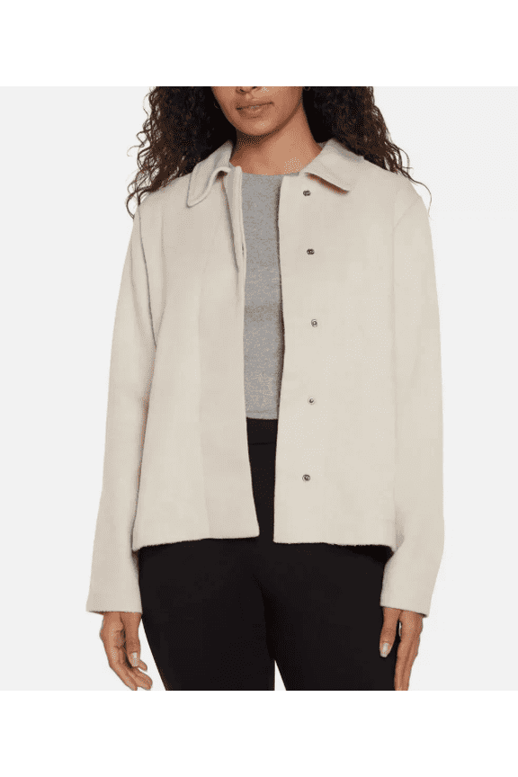 Ladies' Snap Front Jacket Cream Large