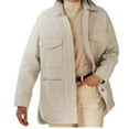 thumbnail image 1 of Banana Republic Ladies' Structured 4 Pocket Super Soft Shirt Jacket Tan, M, 1 of 3