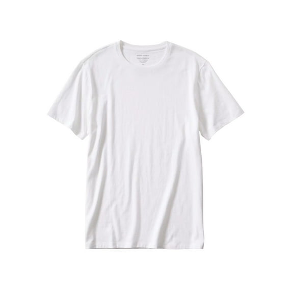 Banana Republic Men's Crew Neck Premium-Wash T Shirts (White, X-Large)