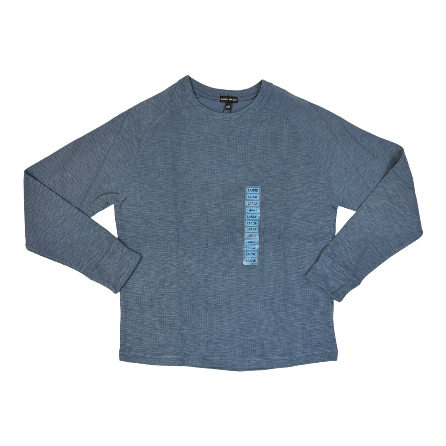 Banana Republic Men's Double Knit Long Sleeve Crewneck Shirt (Vintage