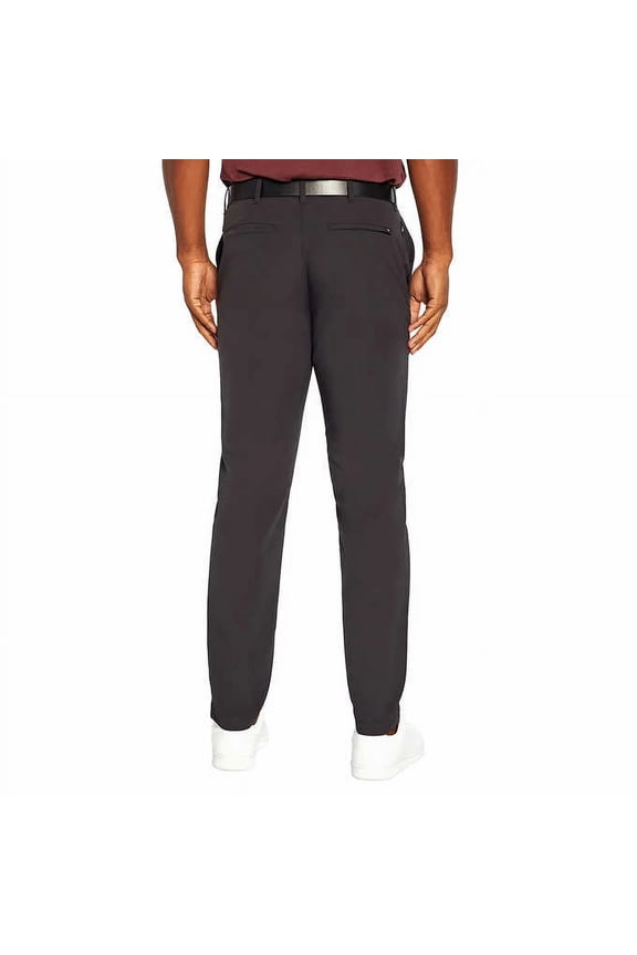 Men's Flat Front Pants (True Black, 40Wx34L)