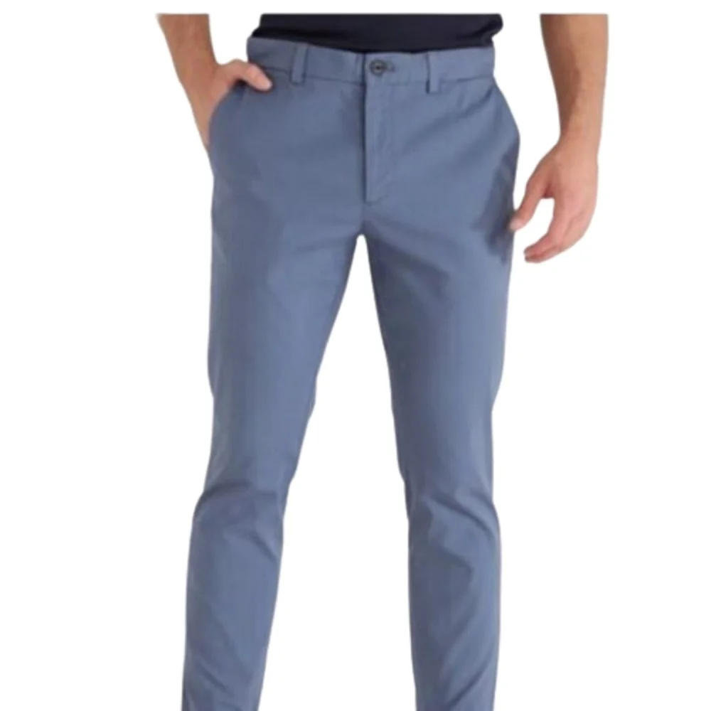 BANAN REPUBLIC Banana Republic Men's Flat Front Pant China Blue 40X34