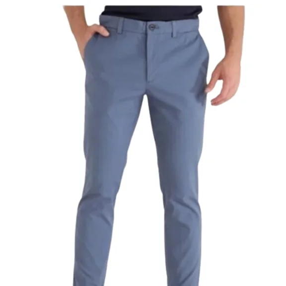 Banana Republic Men's Flat Front Pants (China Blue, 38Wx32L)