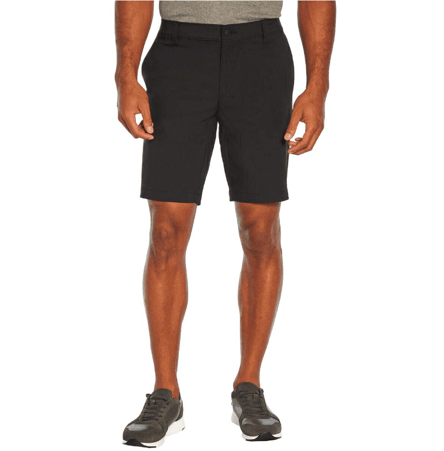 Banana Republic Men's Flat Front Shorts (Black, 32)