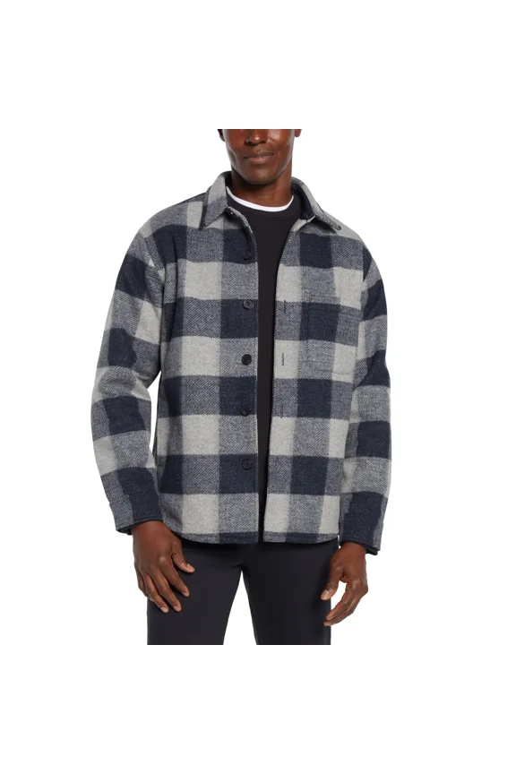 Men's Heritage Bonded Shirt Jacket (Color Blue, Size Medium)