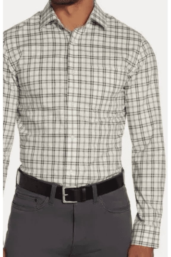 Men's Non-Iron Slim Fit Dress Shirt, Green X-Large