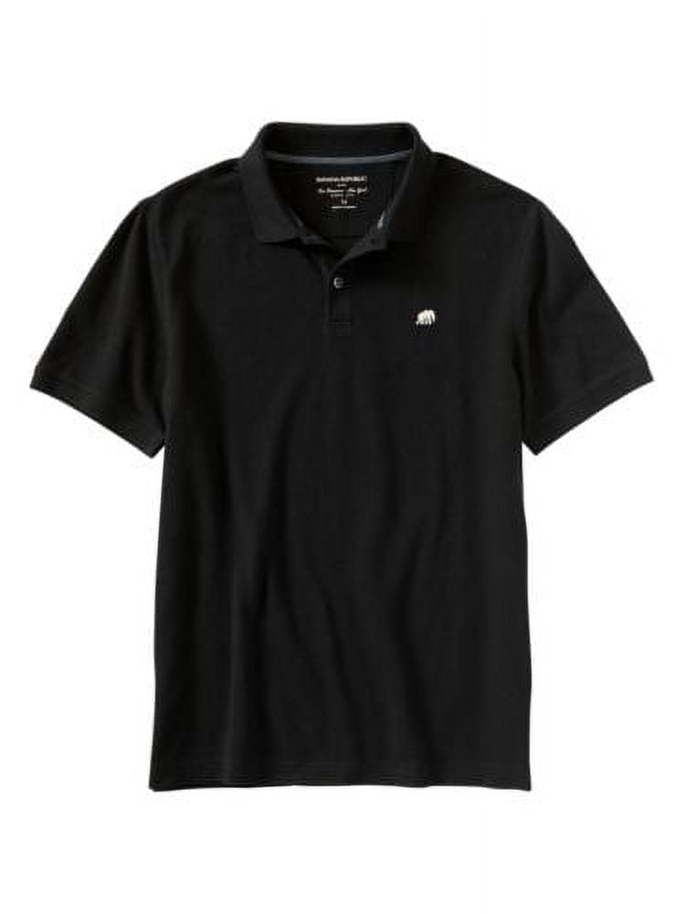 Banana Republic Men's Polo Shirt Elephant Logo Solid (Small, Black