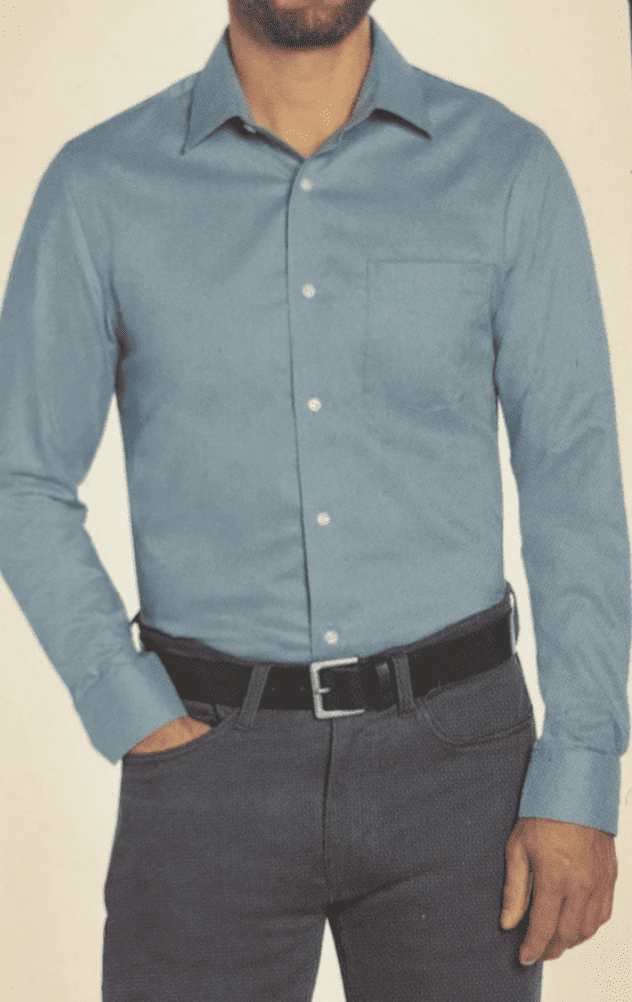 Banana Republic Men's Slim Fit Wrinkle Free Non-Iron Dress Shirt, Blue  Large - Walmart.com