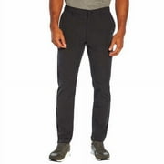 Banana Republic Mens Stretch Slim Fit Flat Front Pant, Black 30x30