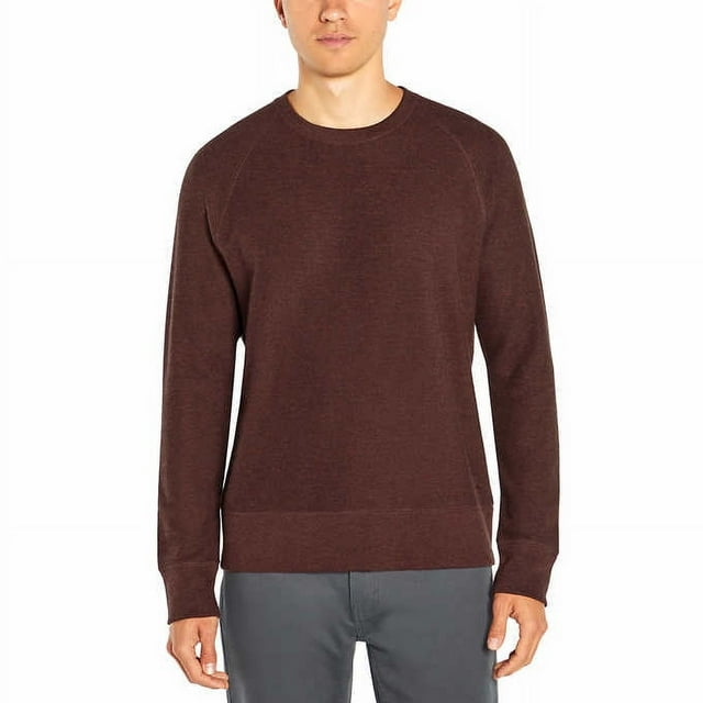 Banana Republic Men’s Waffle Crew Pullover Sweater (Red, M)