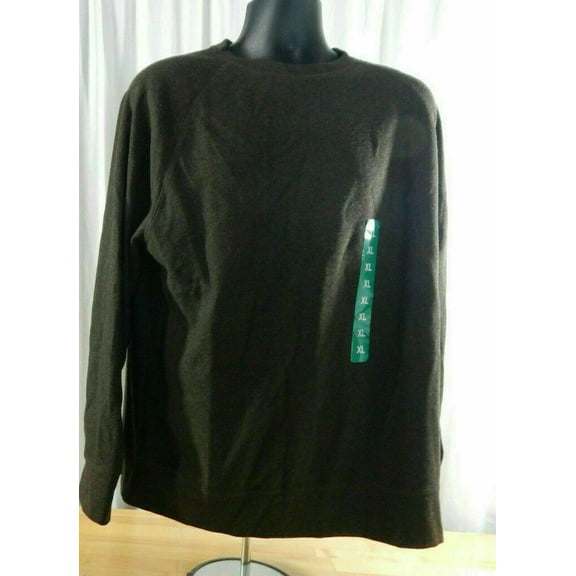 Banana Republic Men’s Waffle Crew Sweatshirt, Mid-weight. (Turkish Coffe, Large)