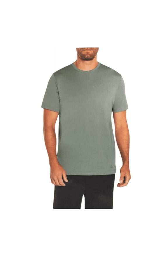 Mens Luxe Touch Performance Tee 100% Cotton Green Medium