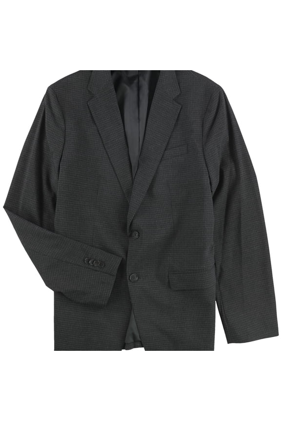 Mens Stretch Two Button Blazer Jacket, Grey, 42 Regular