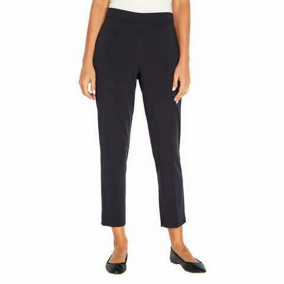 Banana Republic Women's Crop Taper Flat Front Pull-On Pant Black Size 10 NWT