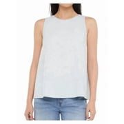 Banana Republic Women's Linen Blend Sleeveless Top, Light Blue, XXL