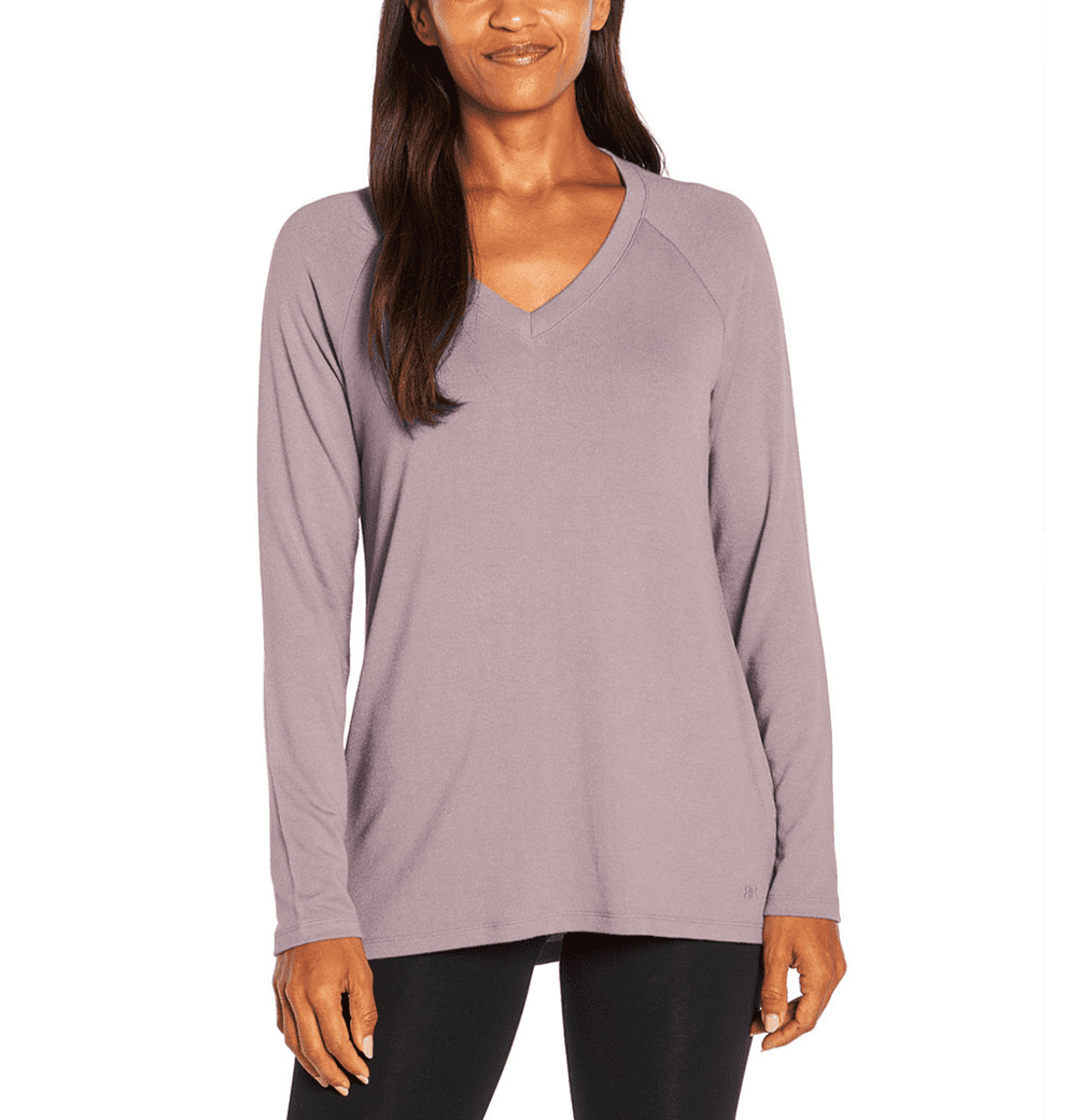 Banana Republic Women s Long Sleeve V Neck Top Purple Large Walmart