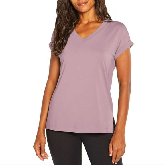 Banana Republic Women's Soft Jersey V-Neck Top T-Shirt-Pink / XXL