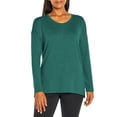 thumbnail image 1 of Banana Republic Women's Soft Knit Long Sleeve High-Low Hem Sweater Top (Green, 2X, 611030), 1 of 6