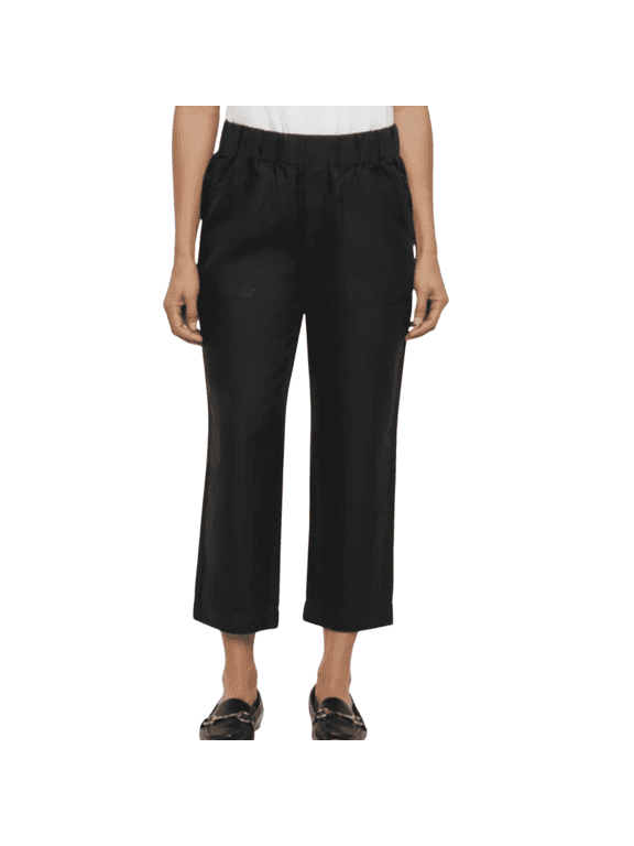 Women's Tapered Crop Pull-On Pant, Black, Large
