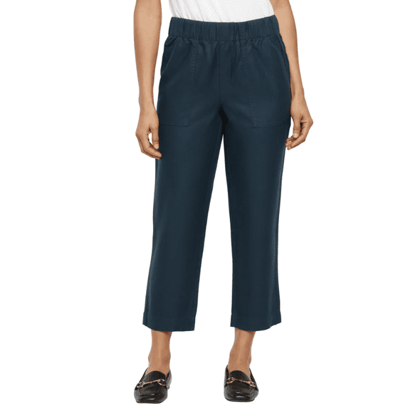 Banana Republic Women's Tapered Crop Pull-On Pant Navy Large
