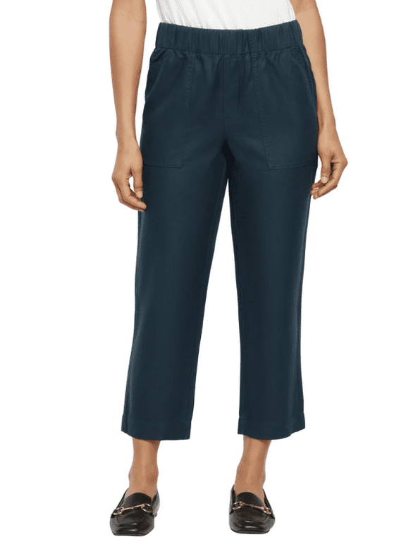 Women's Tapered Crop Pull-On Pant Navy Large