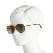 Banana Republic Womens Unisex Aviator Bronze Tone Metal Frame 56mm Polarized Sunglasses-Bronze