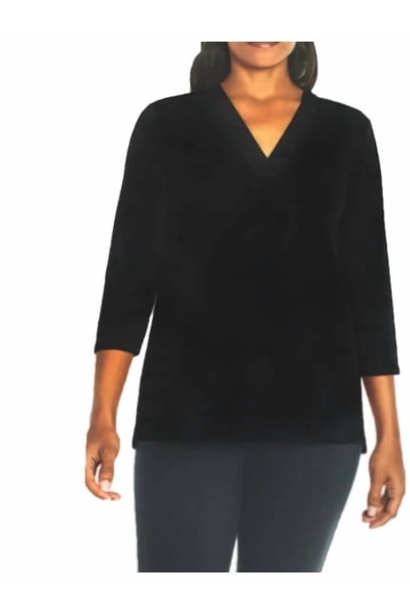 Women's V-Neck 3/4 Sleeve Lightweight Stretch Top