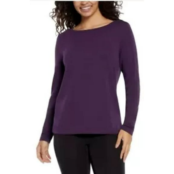Banana Republic Womens Boat Neck Long Sleeve Top Purple Large