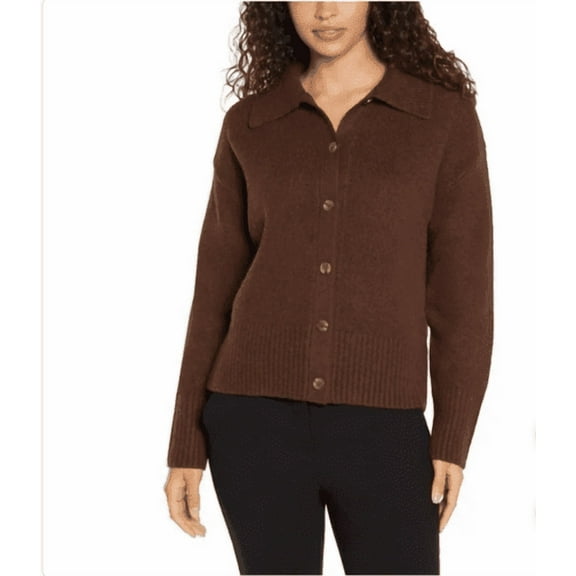 Banana Republic Womens Button Front Cardigan Brown XL