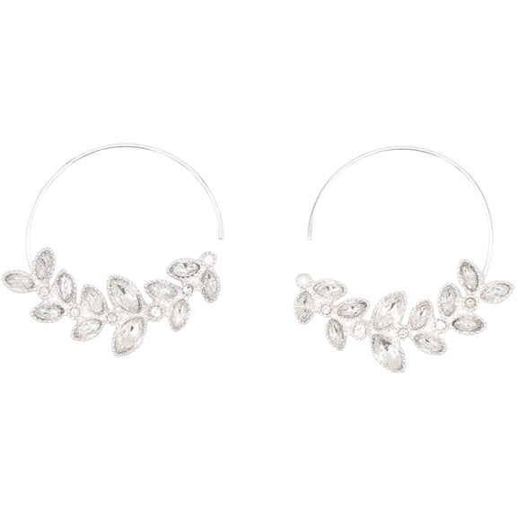 Banana Republic Womens Leaves Hoop Earrings,