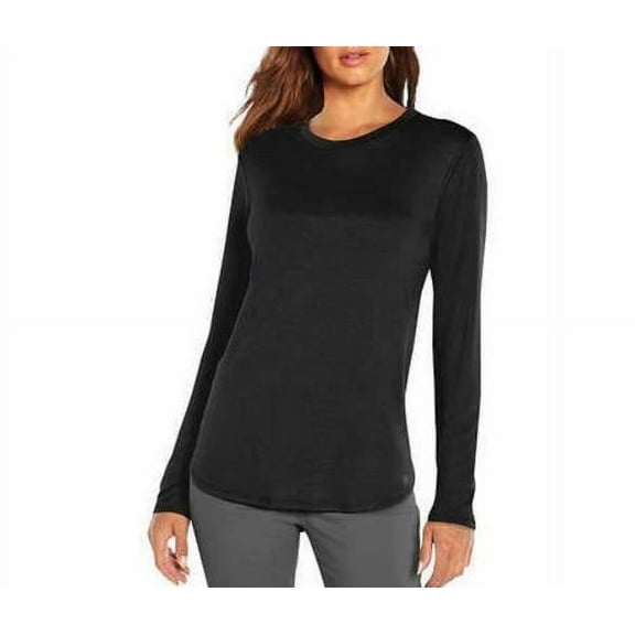 Banana Republic Womens Long Sleeve Crewneck Top Black Size L
