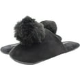 thumbnail image 1 of Banana Republic Womens Pom Slide Slippers, Black, S, 1 of 2