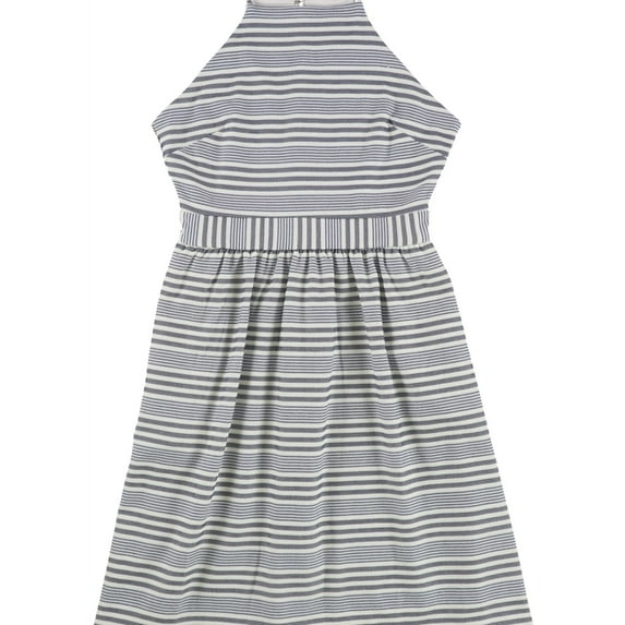 Banana Republic Womens Stripe A-line Dress, Blue, Petite, 0P