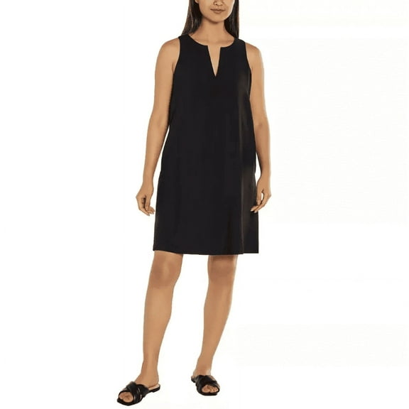 Banana Republic Womens V Neck Sleeveless Dress Black Medium
