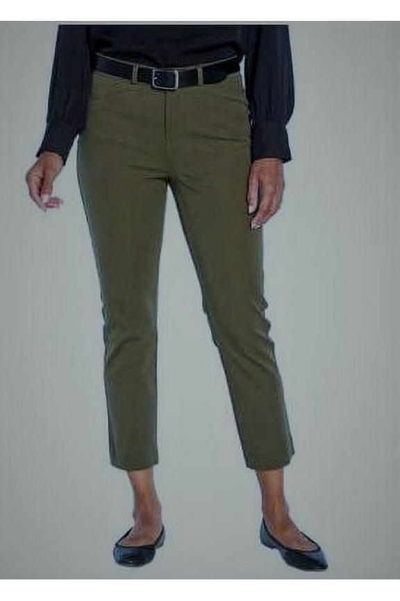 by Banana Republic Slim Straight Capri Pants, Olive Night Green, Women's 20