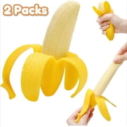 Banana Squishy Desk Stress Reliever for Adults, Soft Squeeze Desktop Relaxation Accessory