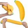 thumbnail image 1 of Banana Shaped Fruit Vegetable Squishy Soft Slow Rebound Stress Relief Fidget Toy, 1 of 5
