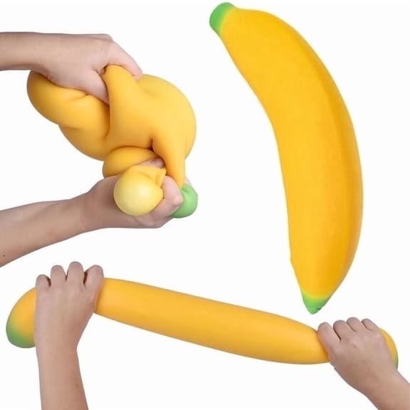 Banana Shaped Fruit Vegetable Squishy Soft Slow Rebound Stress Relief Fidget Toy