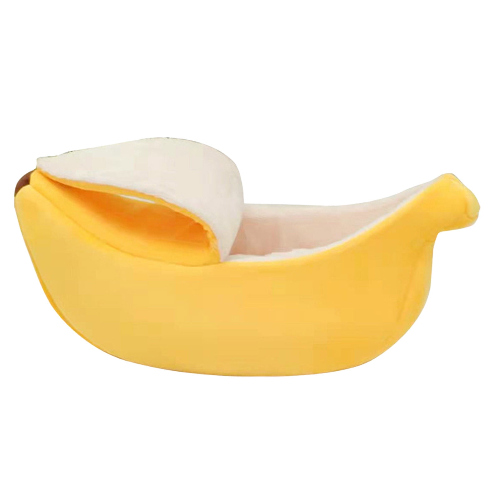 Banana-Shaped Pet Bed - Coral , Half-Open Lid & Four Sizes - Warm Bed ...