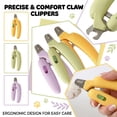 thumbnail image 1 of Banana Shaped Pet Nail Clippers Stainless Steel Claw Trimmer with Safety Guard Lock for Cats Small Dogs Rabbits Grooming Tool and Bleeding Prevention, 1 of 6