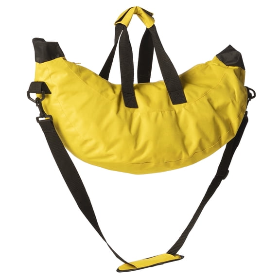 Banana Shaped Small Duffle Bag with Adjustable Strap, Yellow, Women and Men, Unisex, Yellow, R1419-OS