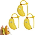 thumbnail image 1 of Banana Shaped Toothbrush Case, Portable Silicone Holder with Built-in Toothpaste Dispenser for Travel, Outdoor Camping and Home Bathroom Organization, 1 of 9