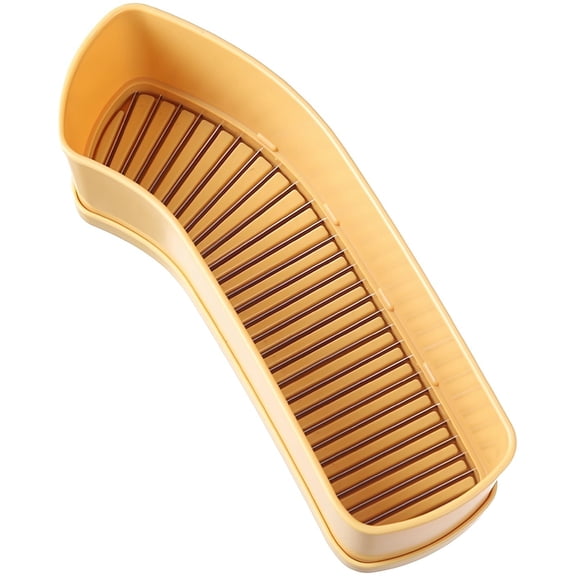 Stainless Steel Banana & Sausage Slicer - Multi-Functional Yellow Fruit Cutter with ABS Storage Box | Easy Meal Prep Kitchen Gadget