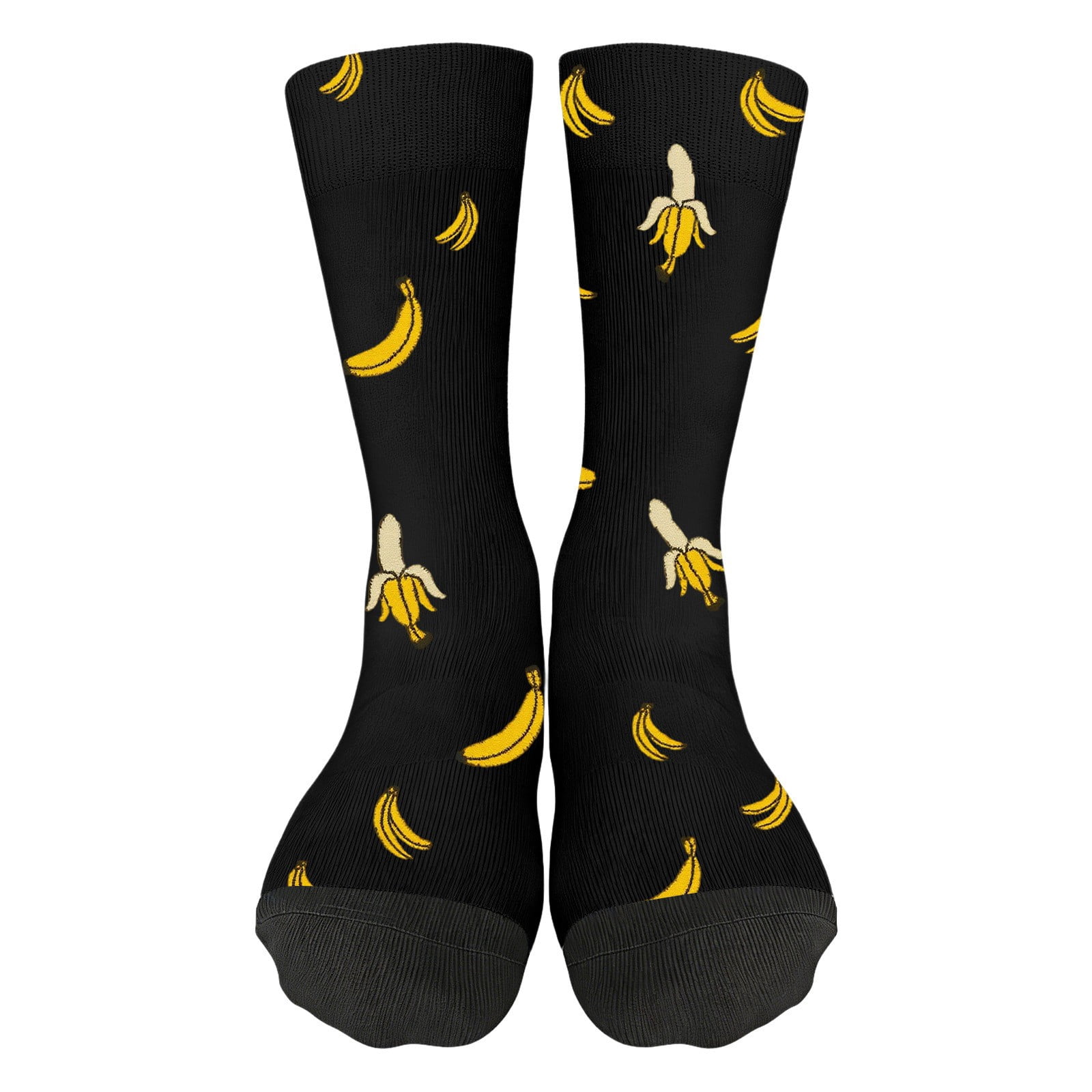 Banana Socks Novelty Fun Pattern Crew Socks for Men and Women Cute ...