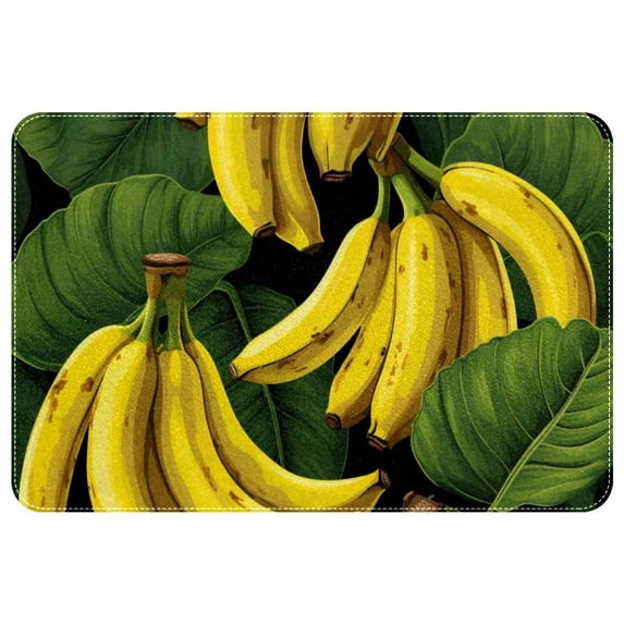 Banana Soft Polyester Non-Slip Machine Washable Floor Carpet Door Mat Office Rugs