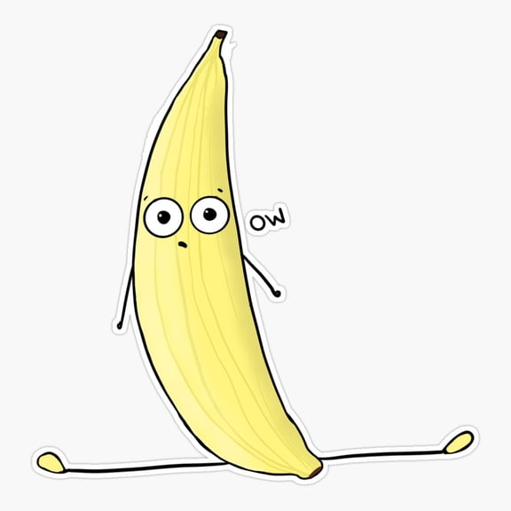 Banana “Split” In Half Er, Phone Decal Water Bottle Stickers Car Decals, Funny Birthday Gift