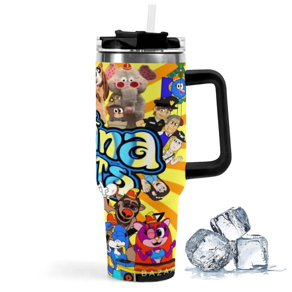 The Banana Splits Adventure Hour-theme Insulated Stainless Steel Tumbler with Handle Gifts For Family Friends Fans and Straw Fits in Standard Cup Holder 40 OZ