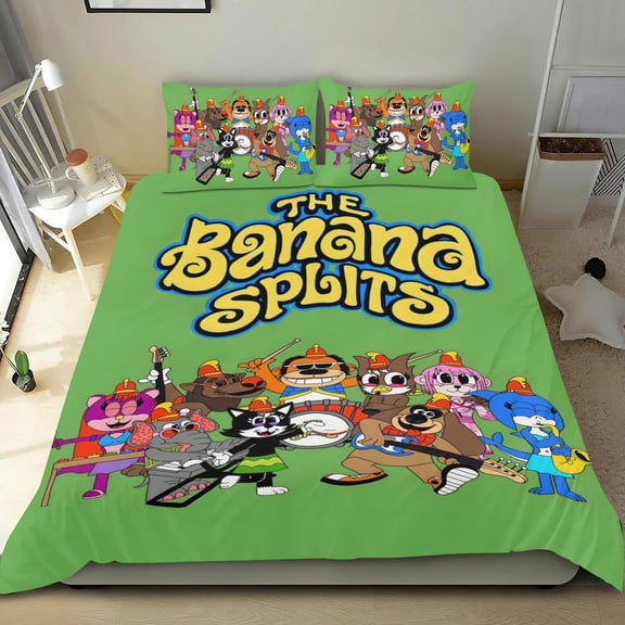 The Banana Splits Adventure Hour-themed Bed Sheet Set Three Piece Set Comfortable And Skin Friendly Unique Design Home Decor Gifts For Family Friends fans36x75Inches90cm*190cm