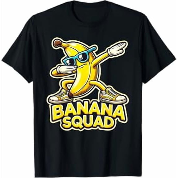 Banana Squad Funny Dabbing Banana Food & Dab Funky Fruit T-Shirt